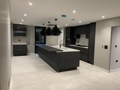 View of Completed Kitchen in New House at Ryarsh, West Malling