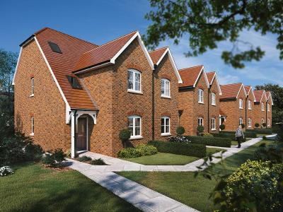 Image of finished construction on 8 New Terraced Houses at Burgess Hill, West Sussex