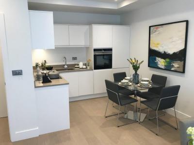 The kitchen in one of our conversion flats converts from offices in Lewis, East Sussex
