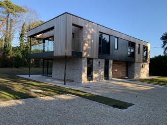 Front View of Completed New House At Ryarsh, West Malling 