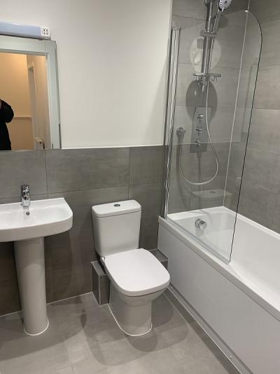 Nearing completion of conversion of new bathroom