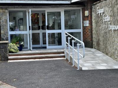 Newly Constructed Ramp and Handrail at East Farleigh School
