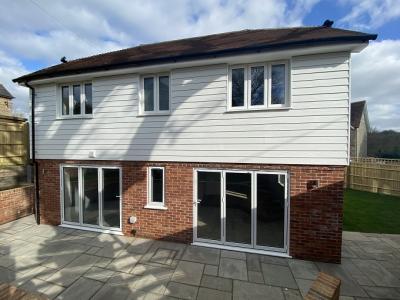 Construction Now completed of New Detached House at Etchingham Rear View
