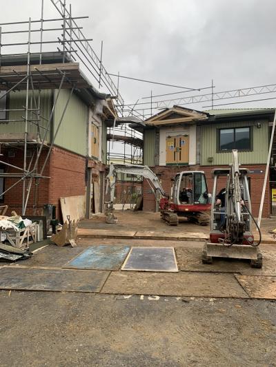 Works Progressing for New Glass Atrium at Alan Firmin/Ferdinand Bilstein