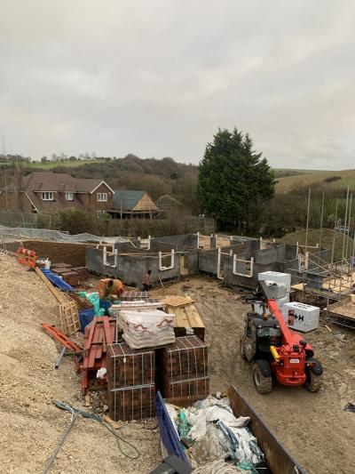 Ground Floors Underway at Pyecombe, East Sussex 