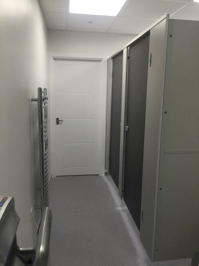 Completed construction of cubicles