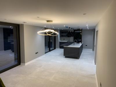 View of Completed Kitchen in New House at Ryarsh, West Malling
