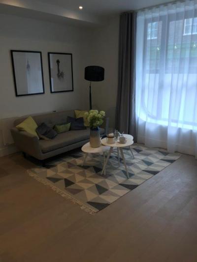 The living room in one of our conversion flats converts from offices in Lewis, East Sussex