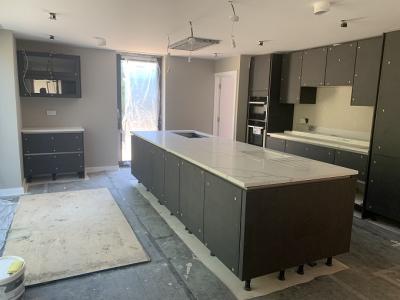 Construction of Kitchen Area to New House in West Malling Near Completion