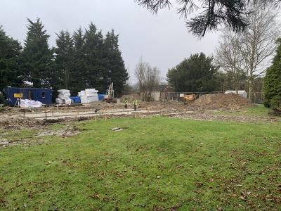 Overall site view for new private house